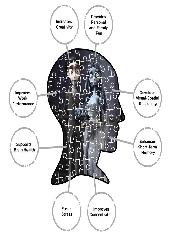 Aquarius Corpse Bride 500pc Puzzle (500 Piece Jigsaw Puzzle) - Glare Free - Precision Fit - Officially Licensed Corpse Bride Movie Merchandise & Collectibles - 14x19 Inches - Image 5